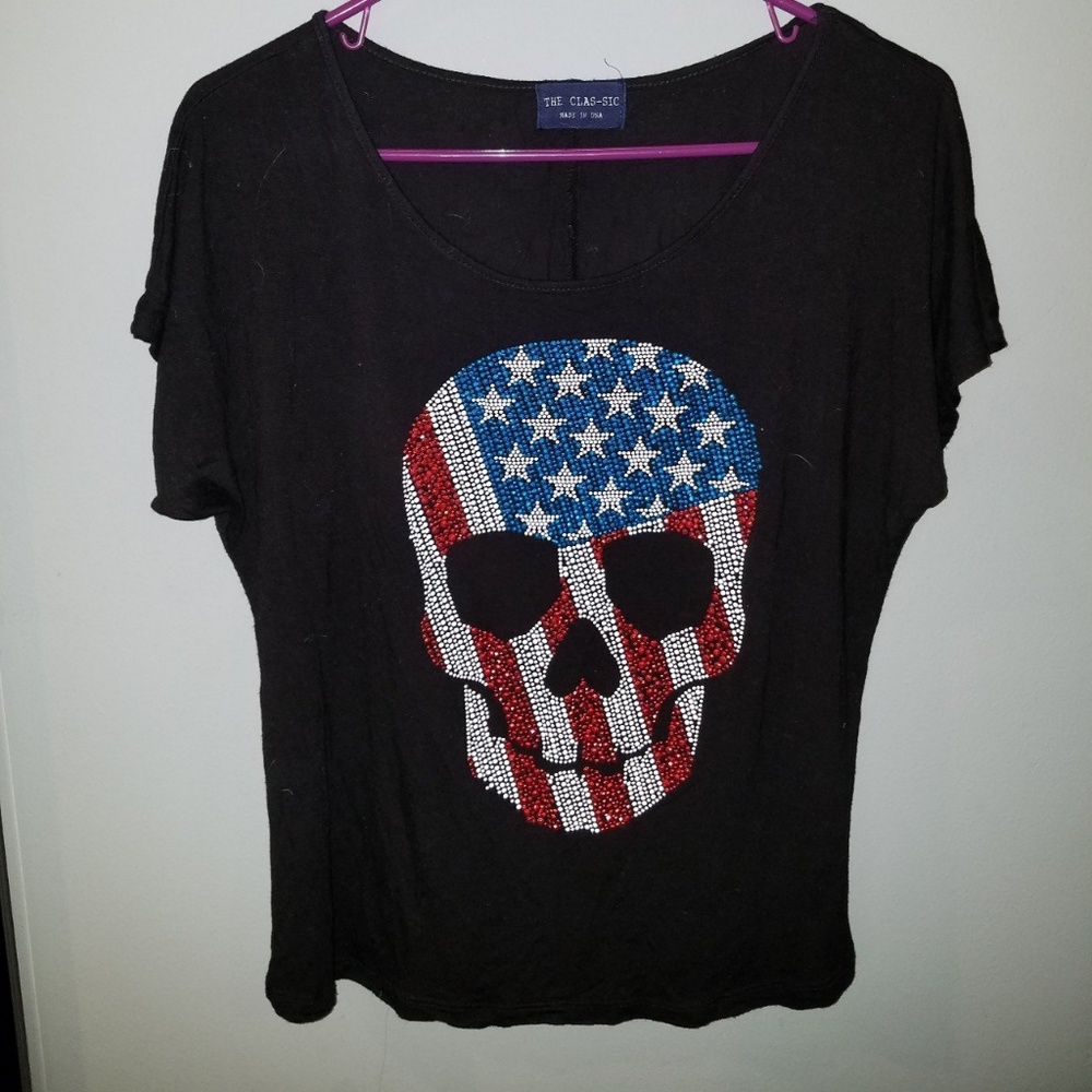 American Flag Skull shirt